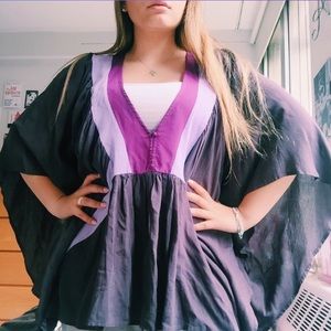 VaVa by Joy Han Purple Flowy Top